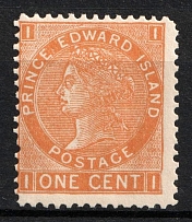 1872 1c Prince Edward Island, Canada (SG 46, CV $120, MNH)