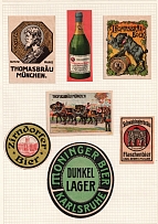 Beer, Germany, Stock of Cinderellas, Non-Postal Stamps, Labels, Advertising, Charity, Propaganda (#315)