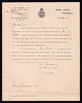1936 Whitehall, Certificate of Naturalization for Vadim Vladimirovich Saks, Document