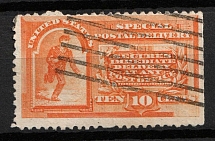 1893 10c Special Delivery Stamp, United States, USA (Scott E3, Canceled, CV $50)