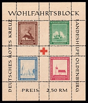 1948 Oldenburg, Germany Local Post, Souvenir Sheet (Mi. Bl. I A, Unofficial Issue, CV $30, MNH)