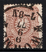 1875-79 25pf German Empire, Germany (Mi. 35 aa, Canceled, CV $130)