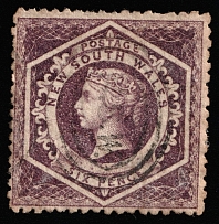 1864 6p New South Wales, Australia (SG 165, Canceled)
