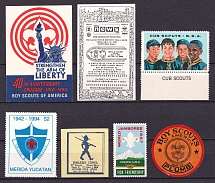 United States, Scouts, Scouting, Scout Movement, Stock of Cinderellas, Non-Postal Stamps