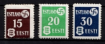 1941 German Occupation of Estonia, Germany (Mi. 1 x - 3 x, Full Set, CV $50)