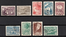 1938 Air Sport in the USSR, Soviet Union, USSR, Russia (Zv. 541 - 549, Full Set, Canceled)