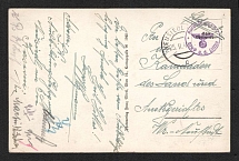 1941 (25 Nov) Germany, Field Post postcard from Neusiedl am See with rare violet field mail handstamp