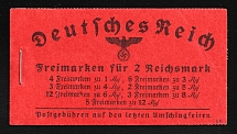 1940-41 Complete Booklet with stamps of Third Reich, Germany, Excellent Condition (Mi. MH 39.5, CV $310)