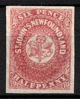1862-64 6.5p Newfoundland, Canada (SG 21, CV $130)