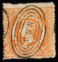 1862 8p New South Wales, Australia (SG 167b, Canceled, CV $70)