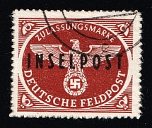 1944 Island Rhodes, Military Mail 'INSELPOST', Germany (Mi. 9, Canceled, CV $390)