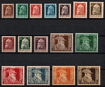 1911 Bavaria, German States, Germany (Mi. 76 II - 91 II, Full Set, CV $420, MNH)