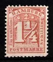 1864 1.25s Hamburg, German States, Germany (Mi. 12, Sc. 22 a, CV $100)