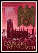1939 'Danzig is German', Propaganda Postcard, Third Reich Nazi Germany