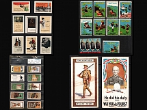 Military, Army, Great Britain, Elgin Watches, United States, Germany, Stock of Cinderellas, Non-Postal Stamps, Labels, Advertising, Charity, Propaganda (#28)