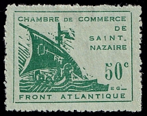 1945 50c Saint-Nazaire, German Occupation of France, Germany (Reprint)