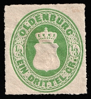 1862 1/3g Oldenburg, German States, Germany (Mi 15a, CV $140)