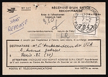 1973 (7 Feb) France, Receipt of Registered Shipment from Sallaumines to Embassy of the United States, Paris