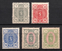 1889-95 Finland (Mi. 27 Aa, 29 Ba, 31 B, 32 Ab, 33 A, Signed, CV $50)