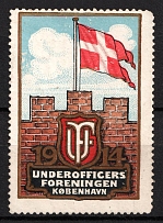 1914 Denmark, 'Officers' Association of Copenhagen, Andreasen & Lachmann, Collector's Stamp', World War I Military Propaganda