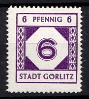 1945 6pf Gorlitz, Germany Local Post (Mi. 10 a y, CV $50, MNH)
