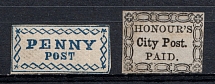 Penny Post+ `Honour's` City Post, USA, Local