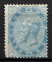 1883 25c Belgium (Sc. 47, CV $360)