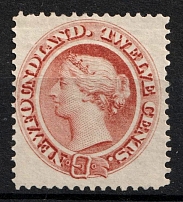 1865-70 12c Newfoundland, Canada (SG 28, CV $850)