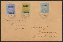 1918 Lviv (Ukraine) - Budapest, Austria, Airmail Cover (Scott C1 - C3)