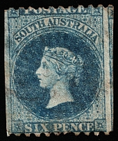 1870-71 6p South Australia (SG 97, Canceled, CV $25)