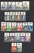 1940-44 General Government, Germany (2 Scans, Group of Stamps, Eagle on the Field+Control Text, Canceled/MH/MNH)