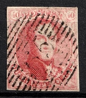 1851-54 40c Belgium (Sc. 8, Canceled, CV $110)