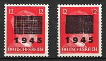 1945 12pf Netzschkau-Reichenbach (Saxony), Germany Local Post (Mi. 8 I, 8 II b, CV $30)
