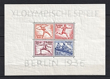 1936 Third Reich, Germany (Souvenir Sheet Mi. 6, CV $155, MNH)
