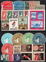 Germany, Netherlands, Europe, Stock of Cinderellas, Non-Postal Stamps, Labels, Advertising, Charity, Propaganda (#186B)
