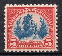 1923 5d Head of Freedom Statue, Regular Issue, United States, USA (Scott 573, CV $180, MNH)
