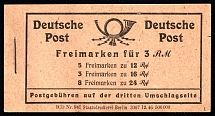 1946 Compete Booklet with stamps of Allied Zone of Occupation, Germany, Excellent Condition (Mi. MH 50, 5 x Mi. 920, 3 x Mi. 923, 8 x Mi. 925, CV $80)