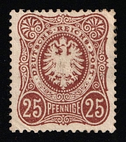 1875-79 25pf German Empire, Germany (Mi. 35 a, Certificate, CV $850)