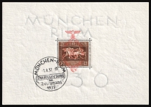 1937 Third Reich, Germany, Souvenir Sheet (Mi. Bl. 10, Canceled, CV $170)