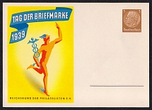 1939 Day of the Stamp, Third Reich, Germany, Postal Card