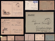 Field Post Feldpost, Stock of Valuable and Rare Postcards and Covers