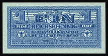 1942 Banknote 1 Reichspfennig, Germany, Third Reich WWII Germany Propaganda