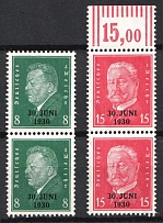 1930 Weimar Republic, Germany, Pairs (Mi. 444 - 445 W OR, Full Set, CV $70, MNH)