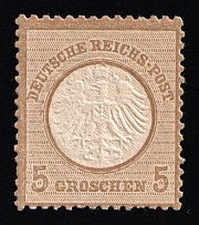 1872 5gr German Empire, Small Breast Plate, Germany (Mi. 6, Certificate, CV $1,700)