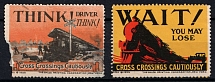 1924-25 'Cross Crossings Cautiously', New York, United States, Stock of Cinderellas, Non-Postal Stamps, Labels, Advertising, Charity, Propaganda