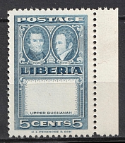 5c Liberia (MISSED Center, Print Error, MNH)