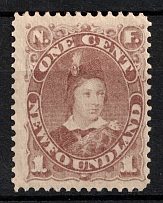 1880-82 1c Newfoundland, Canada (SG 44, CV $65)