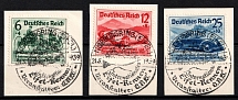 1939 Third Reich, Germany (Mi. 695 - 697, Full Set on pieces, Commemorative Cancellations, CV $130)