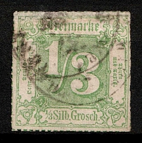 1866 1/3sgr Thurn und Taxis, German States, Germany (Mi. 46, Canceled, CV $1,000)