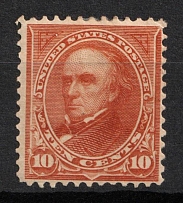 1899 10c Webster, United States, USA (Scott 283, Orange Brown, Type II, CV $150)